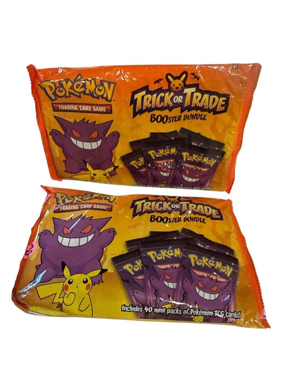 Pokemon Trick or Trade Booster Bundle 40 Mini Packs Sealed Gengar Pikachu Promo